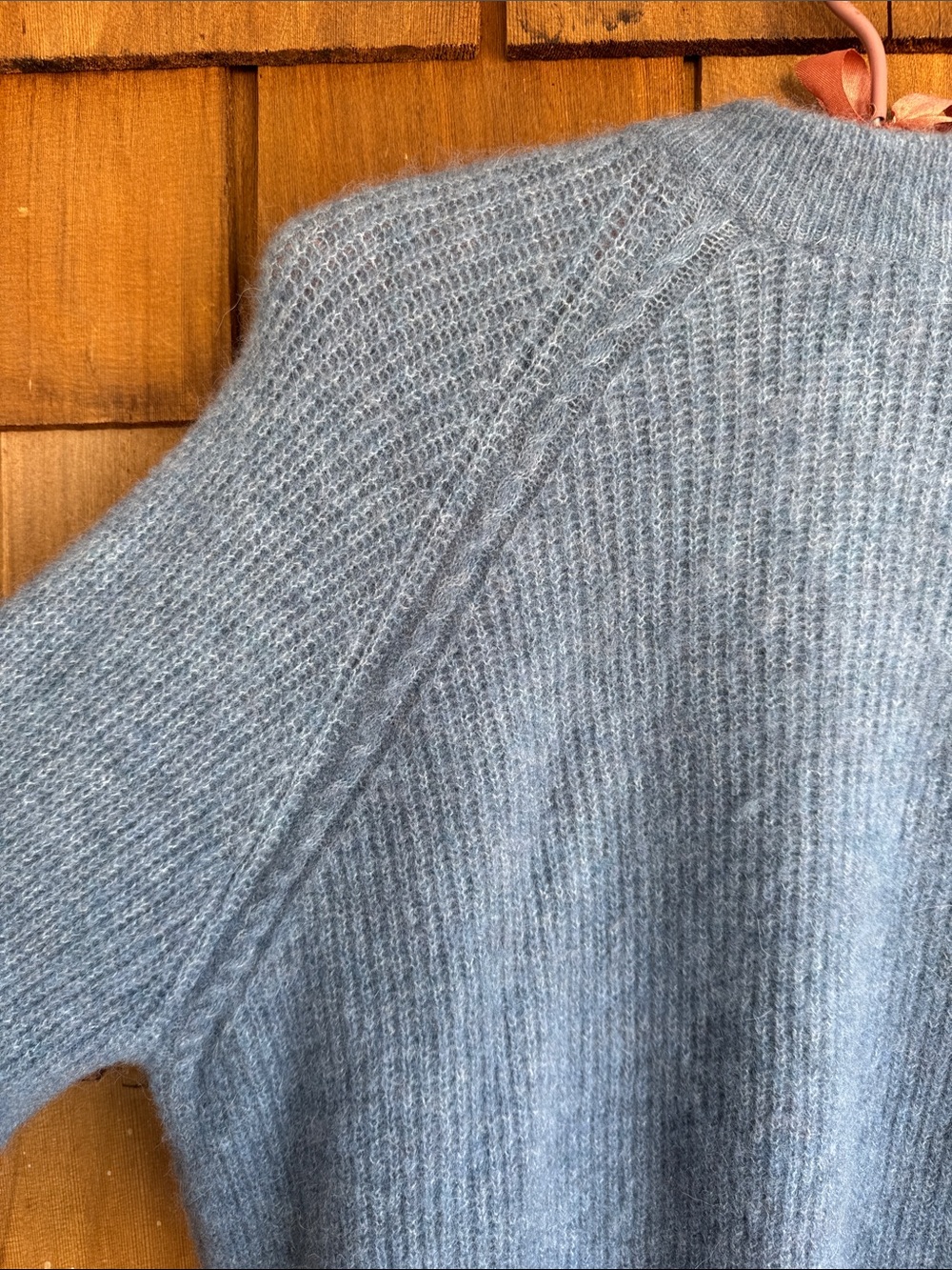 Sezane Light Blue Button-Up Knit Cardigan - Picture 8 of 8